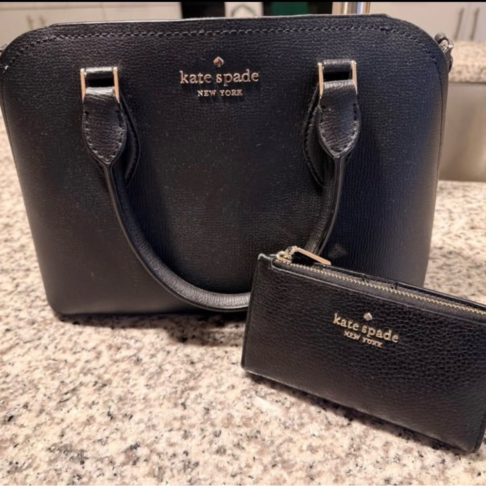 Kate Spade Black Satchel and Wallet